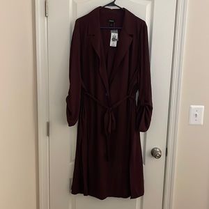 Torrid Georgette Duster, Deep Plum Purple, Size 3 (22-24)